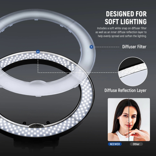 NEEWER RL-18 Kit de Aro de Luz LED de 18”