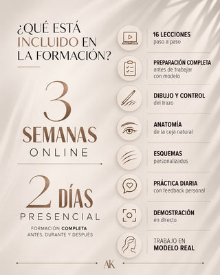 Reserva formación de MASTERCLASS CEJAS FEMENINAS Y MASCULINAS